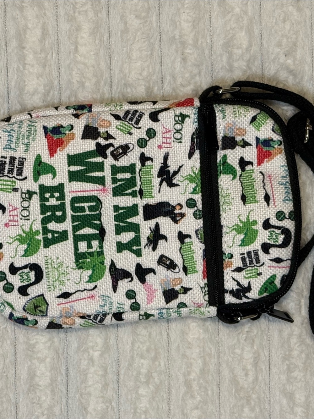 Wicked Themed Canvas Crossbody Bag - NWT